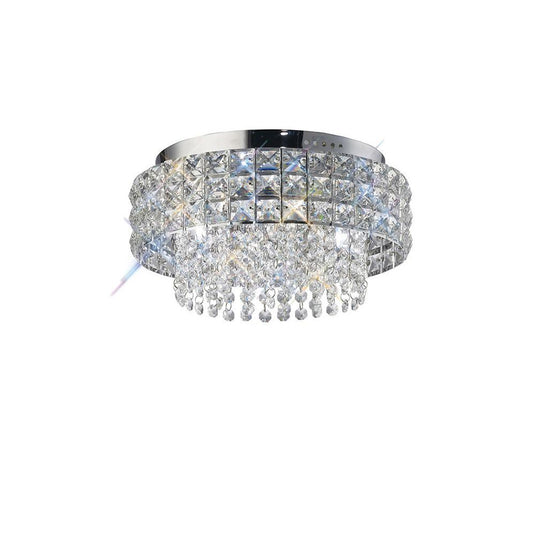Diyas IL31150 Edison Ceiling Round 4 Light Polished Chrome/Crystal - 21229