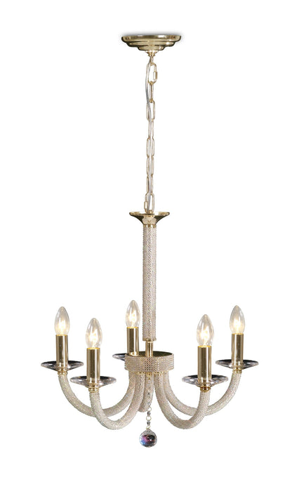 Diyas IL30375 Elena Pendant 5 Light Gold/Crystal - 38055