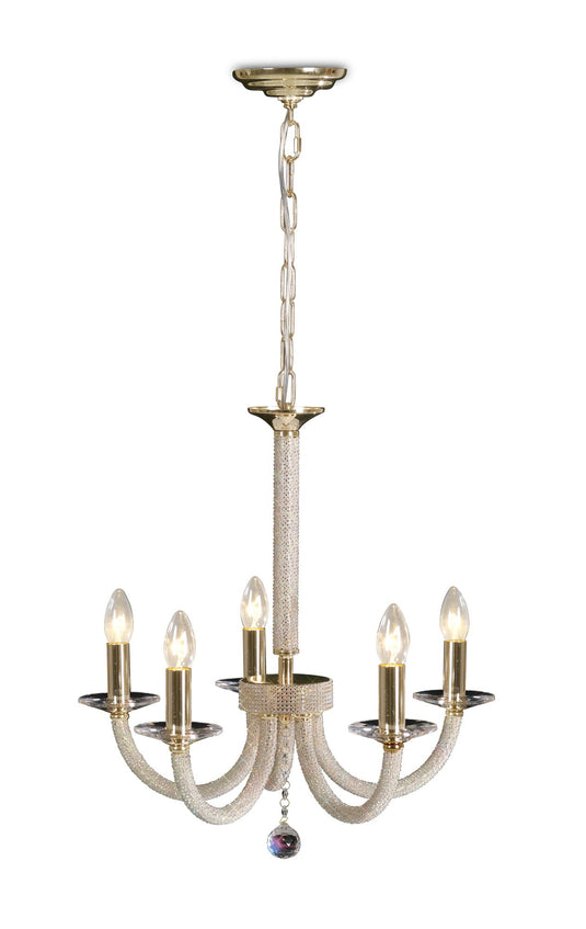 Diyas IL30375 Elena Pendant 5 Light Gold/Crystal - 38055