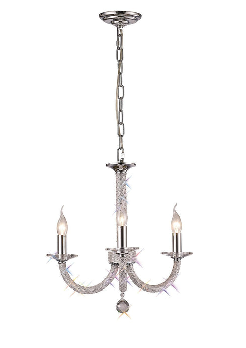 Diyas IL30513 Elena Pendant 3 Light Polished Chrome/Crystal - 38083