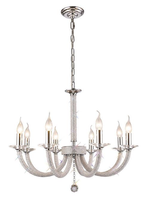 Diyas IL30518 Elena Pendant 8 Light Polished Chrome/Crystal - 38085