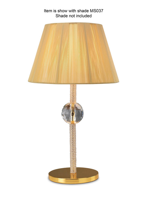 Diyas IL30520 Elena Table Lamp WITHOUT SHADE 1 Light Gold/Crystal - 38086