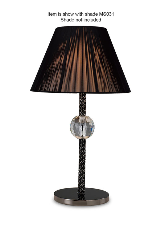 Diyas IL30590 Elena Table Lamp 1 Light WITHOUT SHADE Black Chrome/Crystal - 38095
