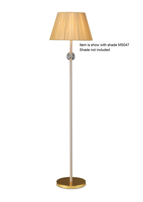 Diyas IL30620 Elena Floor Lamp WITHOUT SHADE 1 Light Gold/Crystal - 38101