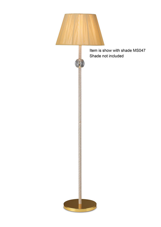 Diyas IL30620 Elena Floor Lamp WITHOUT SHADE 1 Light Gold/Crystal - 38101