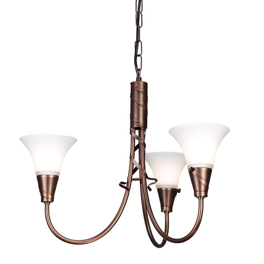 Elstead Lighting EM3-COPPER Emily 3 Light Chandelier - Copper