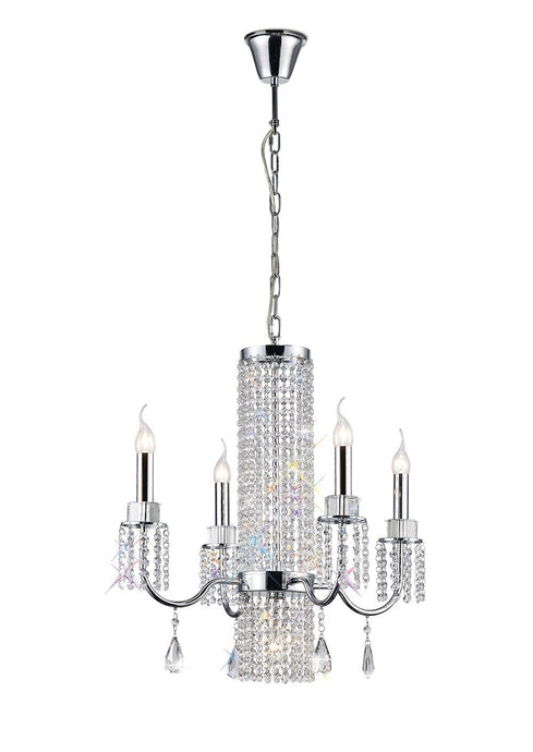 Diyas IL31542 Emily Pendant 4 Light Polished Chrome/Crystal - 38404