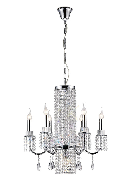 Diyas IL31543 Emily Pendant 6 Light Polished Chrome/Crystal - 38405