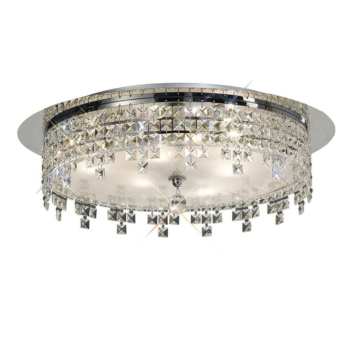 Diyas IL30261 Esta Ceiling Round 4 Light Polished Chrome/Glass/Crystal - 38022