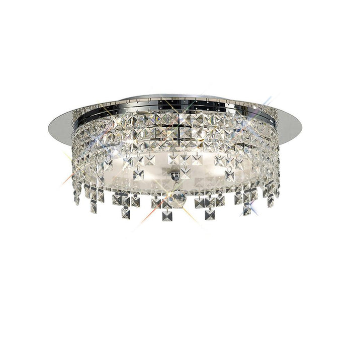 Diyas IL30263 Esta Ceiling Round 6 Light Polished Chrome/Glass/Crystal - 38024