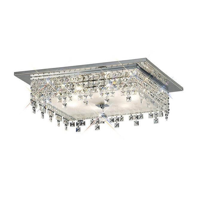 Diyas IL30264 Esta Ceiling Square 6 Light Polished Chrome/Glass/Crystal - 38025