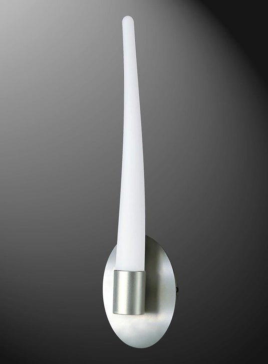 Mantra M1693 Estalacta Wall Lamp 1 Light GU10 Indoor/Outdoor, Silver/Opal White