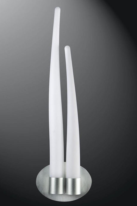 Mantra M1694 Estalacta Wall Lamp 2 Light GU10 Indoor/Outdoor, Silver/Opal White