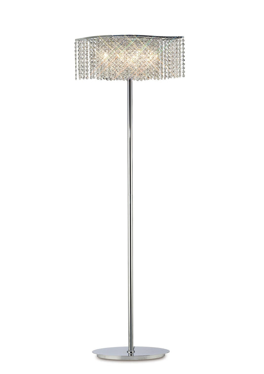 Diyas IL30576 Fabio Floor Lamp 4 Light Polished Chrome/Crystal - 38093