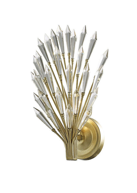 Diyas IL31670 Fay Wall Lamp 1 Light E14 Aged Gold/Silver/Crystal - 38450