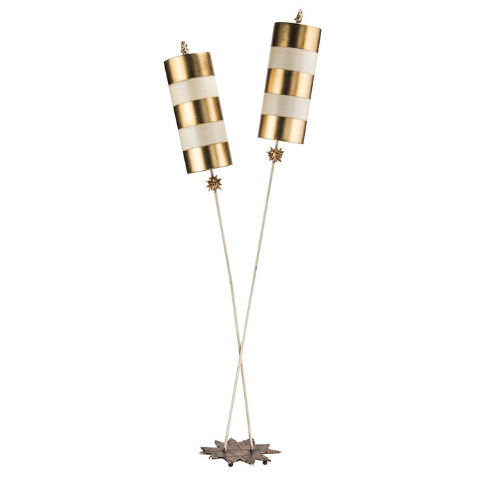 Flambeau FB-NETTLELUX-G-FL Nettle Luxe 2 Light Floor Lamp - Gold