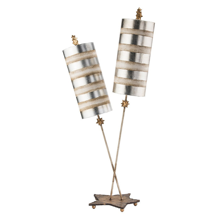 Flambeau FB-NETTLELUX-S-TL Nettle Luxe 2 Light Table Lamp - Silver