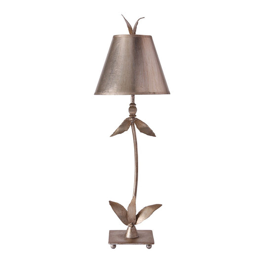 Flambeau FB-REDBELL-TL-SV Red Bell 1 Light Table Lamp - Silver Leaf