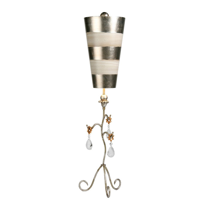 Flambeau FB-TIVOLI-TL-SV Tivoli 1 Light Table Lamp - Silver & Cream Patina