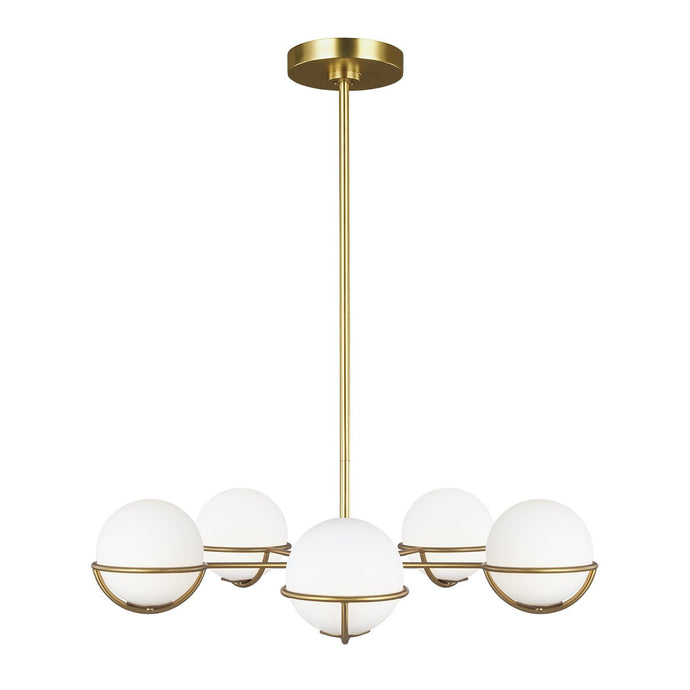 Feiss FE-APOLLO5-BB Apollo 5 Light Chandelier - Burnished Brass