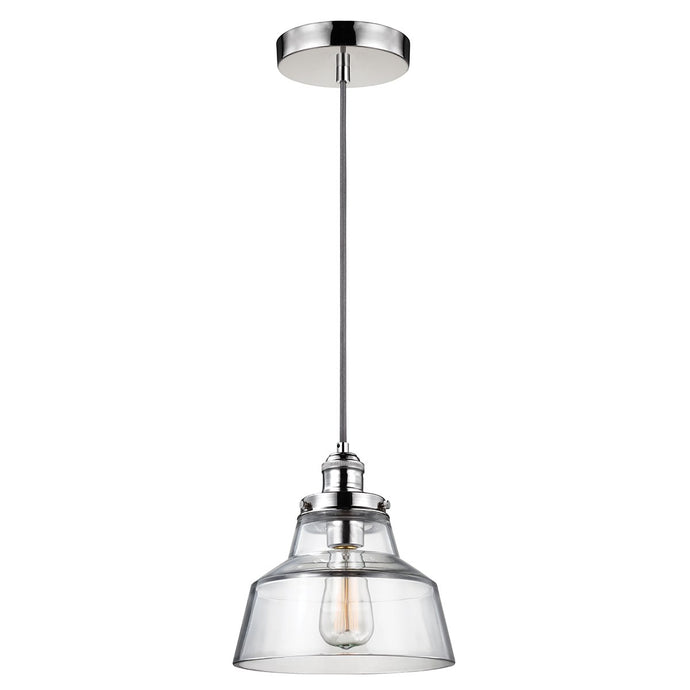 Feiss FE-BASKIN-P-A-PN Baskin 1 Light Pendant - Polished Nickel