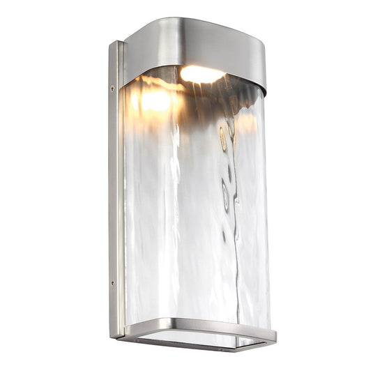 Feiss FE-BENNIE-L-PBS Bennie 1 Light Large LED Wall Light - Painted Brushed Steel