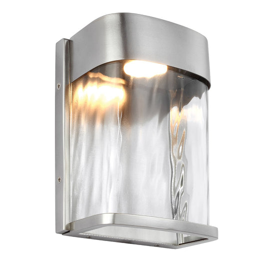 Feiss FE-BENNIE-S-PBS Bennie 1 Light Small LED Wall Light - Painted Brushed Steel