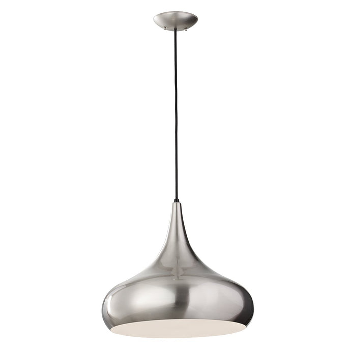 Feiss FE-BESO-P-L-BS Beso 1 Light Large Pendant - Brushed Steel