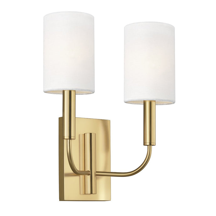 Feiss FE-BRIANNA2-BB Brianna 2 Light Wall Light - Burnished Brass