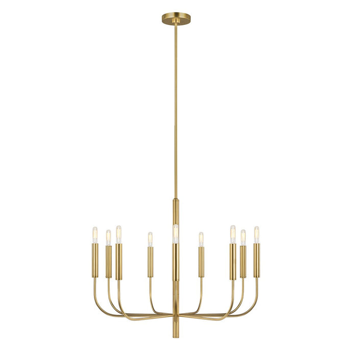 Feiss FE-BRIANNA9-BB Brianna 9 Light Chandelier - Burnished Brass