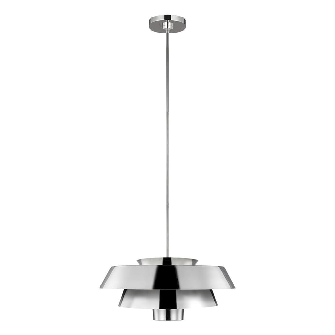 Feiss FE-BRISBIN-PN Brisbin 1 Light Pendant - Polished Nickel