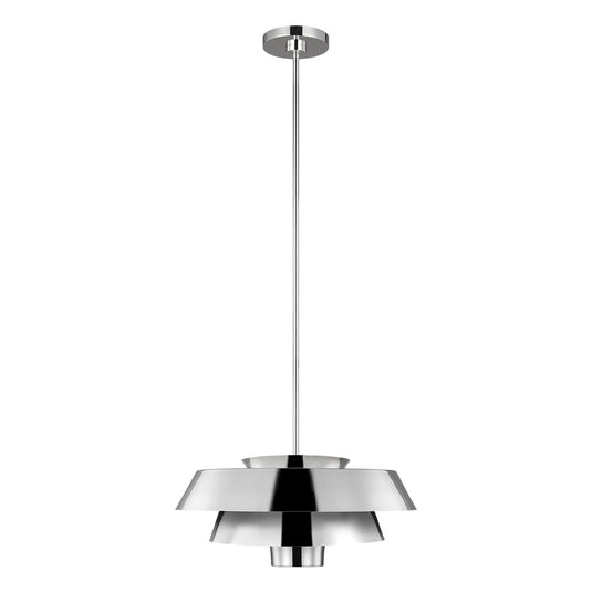 Feiss FE-BRISBIN-PN Brisbin 1 Light Pendant - Polished Nickel