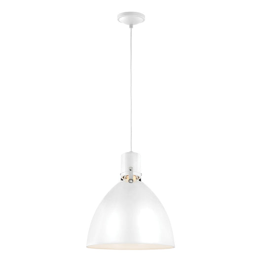 Feiss FE-BRYNNE-P-FWH Brynne 1 Light Medium LED Pendant - Polished Nickel