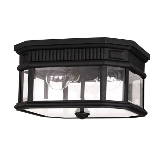 Feiss FE-COTSLN-F-BK Cotswold Lane 2 Light Flush Ceiling Mount - Black