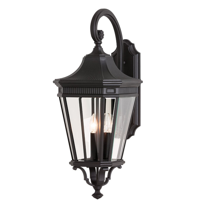 Feiss FE-COTSLN2-L-BK Cotswold Lane 3 Light Large Wall Lantern - Black