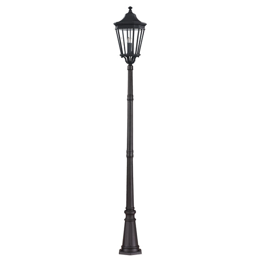 Feiss FE-COTSLN5-L-BK Cotswold Lane 3 Light Large Post - Black