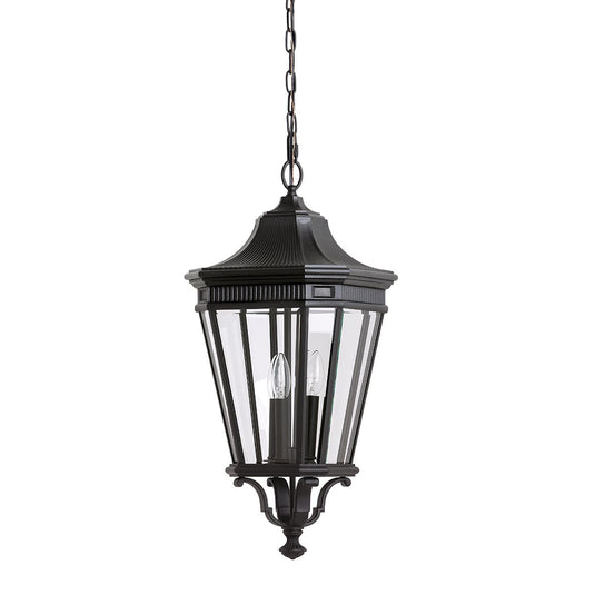 Feiss FE-COTSLN8-L-BK Cotswold Lane 3 Light Large Chain Lantern - Black