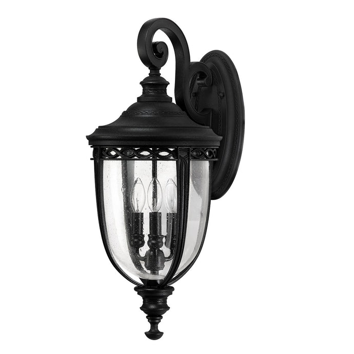 Feiss FE-EB2-L-BLK English Bridle 3 Light Large Wall Lantern - Black