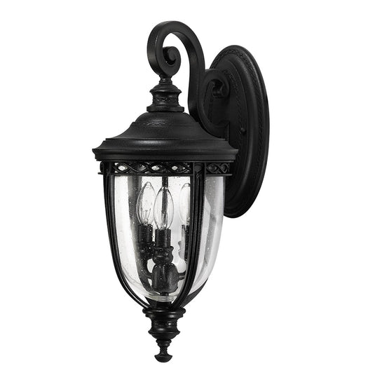 Feiss FE-EB2-M-BLK English Bridle 3 Light Medium Wall Lantern - Black