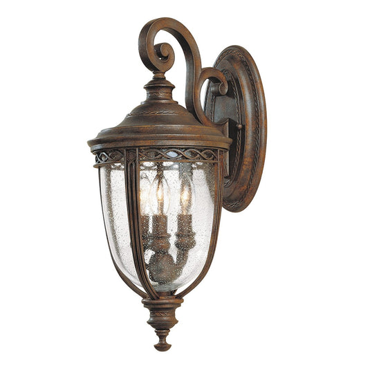 Feiss FE-EB2-M-BRB English Bridle 3 Light Medium Wall Lantern - British Bronze