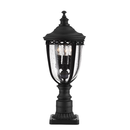 Feiss FE-EB3-M-BLK English Bridle 3 Light Medium Pedestal - Black