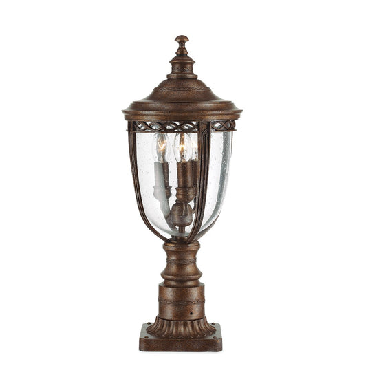 Feiss FE-EB3-M-BRB English Bridle 3 Light Medium Pedestal - British Bronze