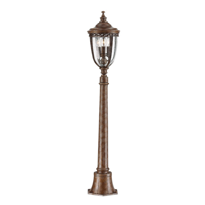 Feiss FE-EB4-M-BRB English Bridle 3 Light Medium Pillar Lantern - British Bronze