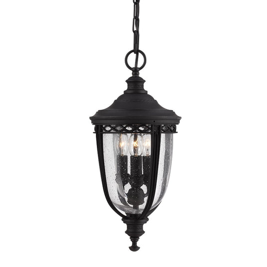 Feiss FE-EB8-M-BLK English Bridle 3 Light Medium Chain Lantern - Black