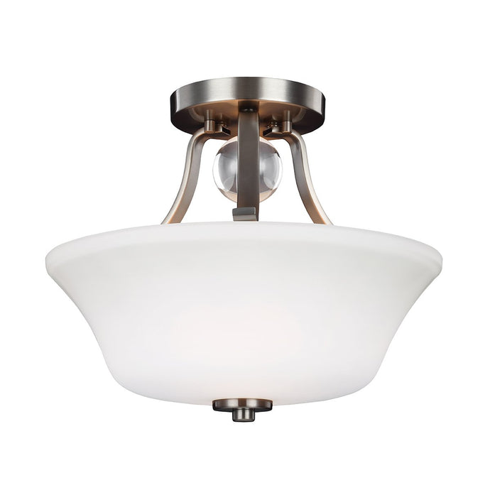 Feiss FE-EVINGTON-SF-SN Evington 2 Light Semi-Flush - Satin Nickel