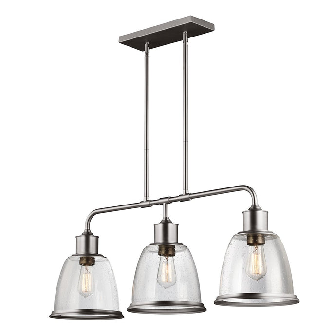 Feiss FE-HOBSON-3P-SN Hobson 3 Light Island Chandelier Satin Nickel