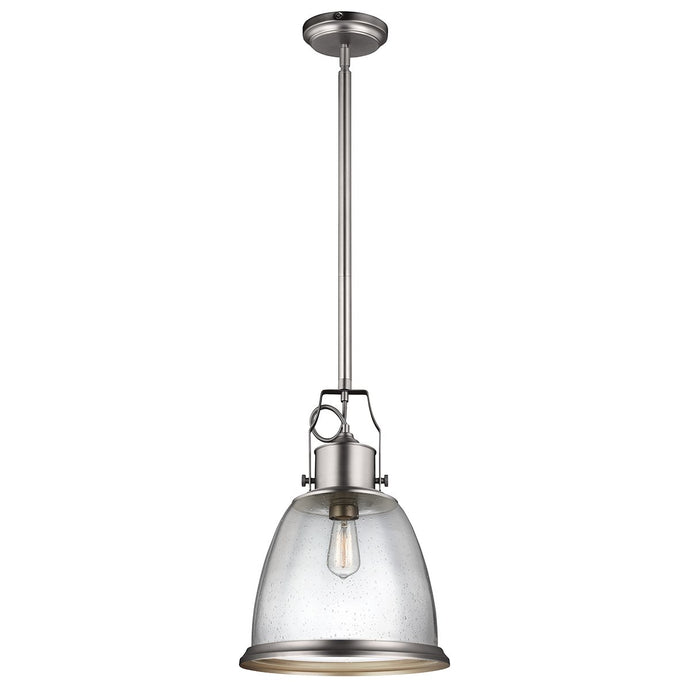 Feiss FE-HOBSON-P-L-SN Hobson 1 Light Large Pendant Satin Nickel