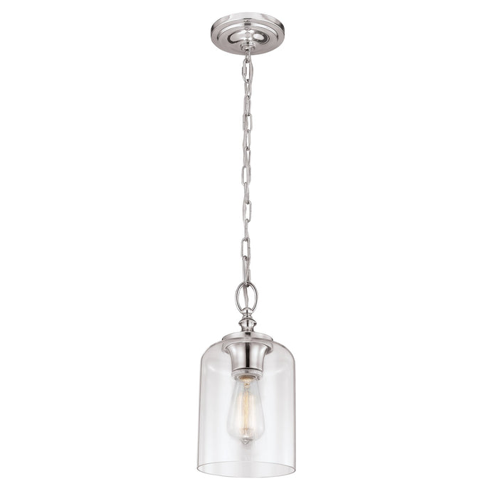 Feiss FE-HOUNSLOW-P-PN Hounslow 1 Light Mini Pendant Polished Nickel