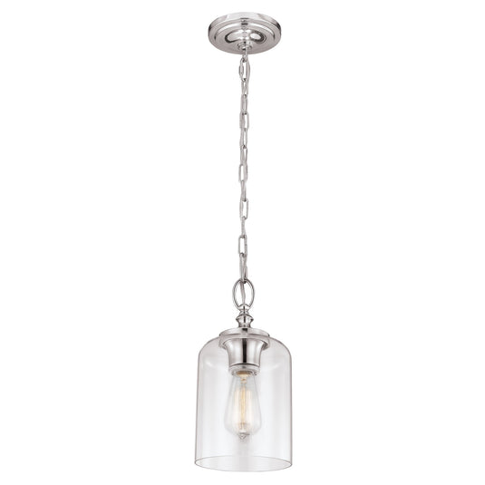 Feiss FE-HOUNSLOW-P-PN Hounslow 1 Light Mini Pendant Polished Nickel