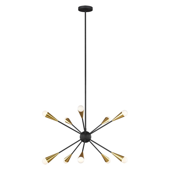 Feiss FE-JAX10-MB Jax 10 Light Chandelier - Midnight Black